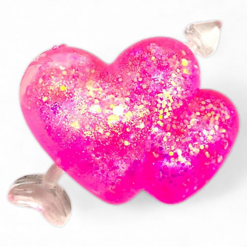 Антистрес жуйка-тягучка "Сердечка" (рожева)