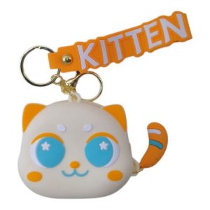 Гаманець-монетниця з карабіном "Котик", бежева