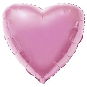 Серце фольговане (45 см), світло-рожевий 1