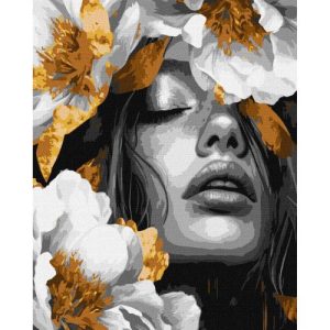 Картина по номерах з фарбами металік "Танець пелюсток" 40х50 см