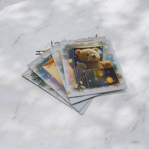 Пакет подарунковий Ведмедики 40 х 12 х 31 см, мікс видів