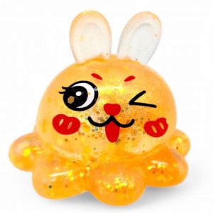 Антистрес жуйка-тягучка "Заєць-восьминіг" (помаранчевий)