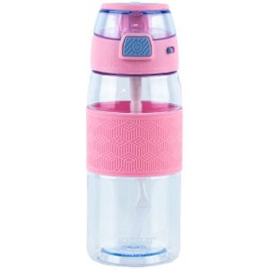 Пляшечка для води 600 мл, блакитно-рожева