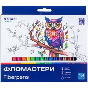 Фломастери, набiр 18 шт. Kite Classic