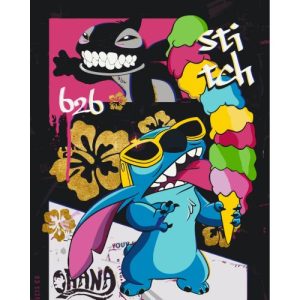 Картина по номерах з фарбами металік "Стіч" 40х50 см