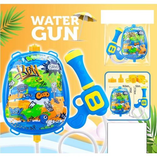 Водний балон-рюкзак з пістолетом (синій)
