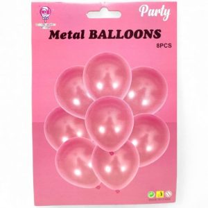 Набір латексних кульок металік 8шт. * 30см рожевий (30860)
