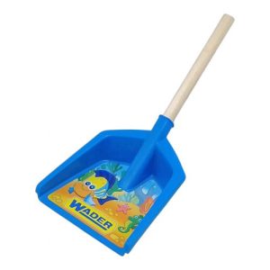 Лопатка коротка, з деревʼяною ручкою, 37 см (синя)