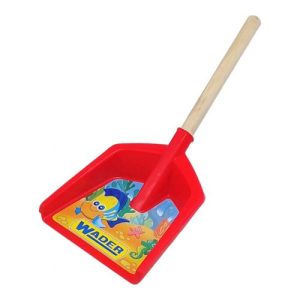 Лопатка коротка, з деревʼяною ручкою, 37 см (червона)