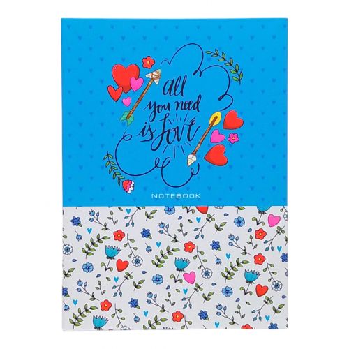 Блокнот з білими сторінками, 80 аркушів (блакитний)