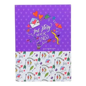 Блокнот з білими сторінками, 80 аркушів (бузковий)