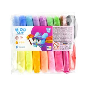 Набір для творчості (повітряний пластилін) "UʼDO Clay. 18 кольорів"
