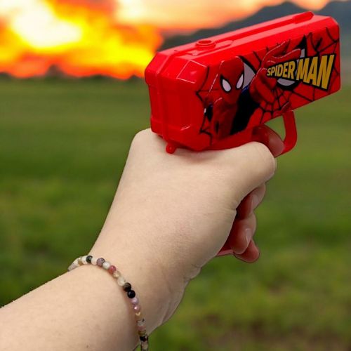 Водний пістолет "Людина-павук", міні, механічний (12 см)