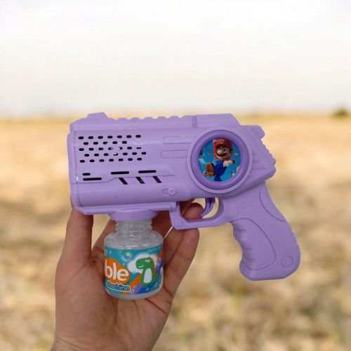 Пістолет з мильними бульбашками, підсвічування, автоматичний принцип, пляшечка з мильним розчином, мікс