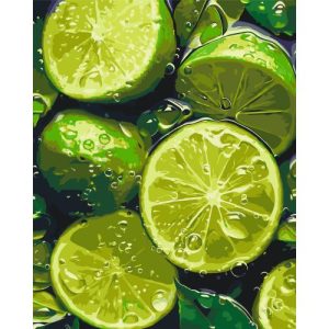 Картина по номерах "Соковитий лайм" 40х50 см