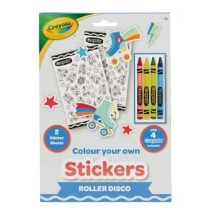 Розмальовки-наліпки "Ролер-Диско" з олівцями