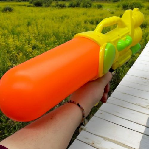 Водний автомат "Водна битва", 2 отвори, 42 см (жовтий)