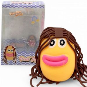 Антистрес піна "Губастий волосатик" (коричневе волосся)