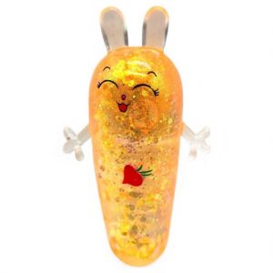 Антистрес жуйка-тягучка "Морквинка" 11 см (помаранчевий)