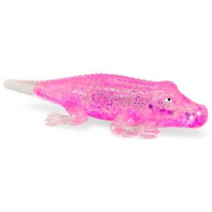Антистрес жуйка-тягучка "Крокодил" 17 см (рожевий)