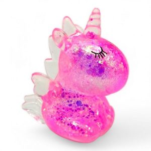 Антистрес жуйка-тягучка "Єдиноріг" 6 см (рожевий)