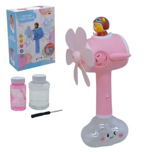 Установка для мильних бульбашок "Літачок" на батарейках (рожевий)