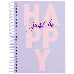 Блокнот на спіралі тверда обкл., А5, 120 арк.,кл., Happy