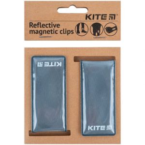 Набір магнітних кліпс світловідбиваючих, темно-сірі