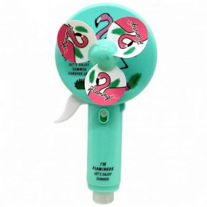 Вентилятор ручний (18 см) "Фламінго", бірюзовий