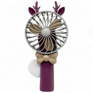 Вентилятор ручний з ріжками (19 см), фіолетовий