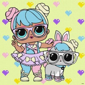 Картина за номерами з фарбами металік "L.O.L. Surprise! TroopSurprise BonBon With HopHop" 40х40 см