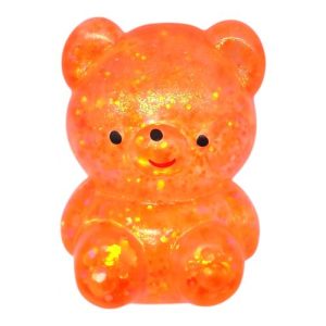 Антистрес жуйка-тягучка "Ведмедик" 7,5 см (помаранчевий)