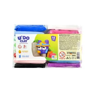 Набір для творчості "U'DO Clay 16 шт." брикет 6 г