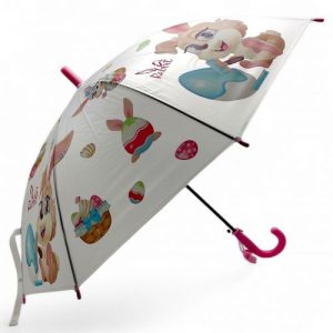 Парасолька зі свистком: висота - 66 см, діаметр - 82 см (Рожева)