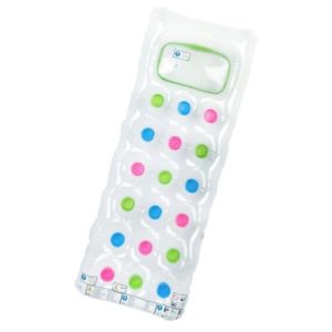 Надувний матрац з підголовником (зелений)