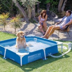 Басейн для домашніх тварин, з металевим каркасом, скімером та диспенсером для води, 152х152х30,5 см, об`єм 537 л