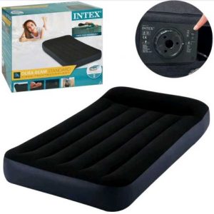 Велюр матрац з підголовником (99х191х25 см), із вбудованим насосом 220 V, одномісний, максимальне навантаження 136 кг