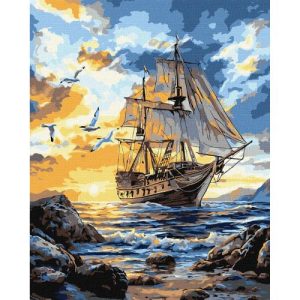 Картина по номерах "Птахи над вітриламиї" 40х50 см