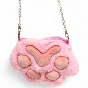 Мʼяка іграшка сумка "Лапка" 25 см (Рожева)