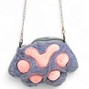 Мʼяка іграшка сумка "Лапка" 25 см (Сіра)