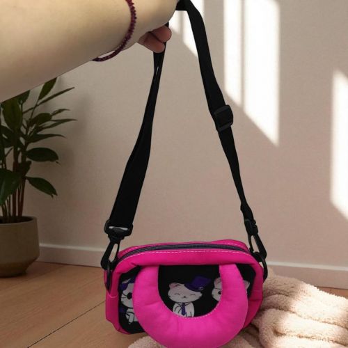 Сумочка mini (текстильна) 18х123 см (без ручок) (рожева)