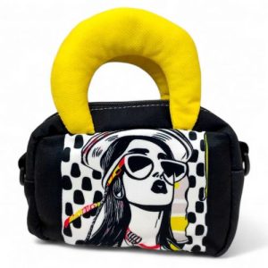 Сумочка mini (текстильна) 18х123 см (без ручок) (жовта)