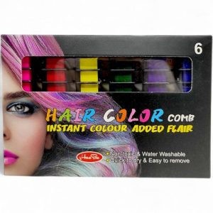 Фарба для волосся неонова, 6 кольорів (розовий, фіолетовий, зелений, красний, синій, жовтий)