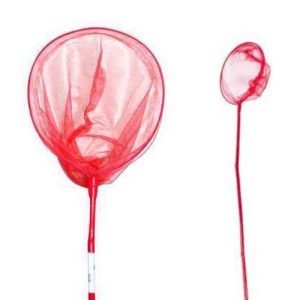 Сачок бамбуковий круглий, червоний (90 см)