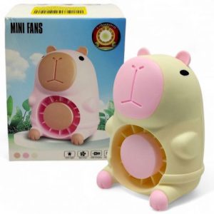 Дитячий вентилятор Капібара USB 11 см (білий)