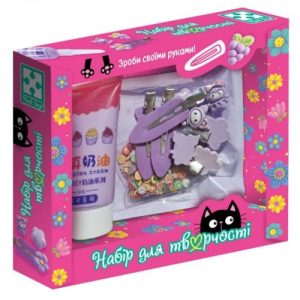 Набір для творчості "Клей з кабашонами. Заколки фіолетові"