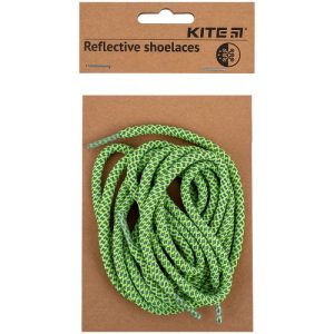Шнурівки для взуття світловідбиваючі, салатовий