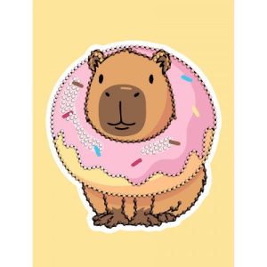 Набір з алмазною мозаїкою (ВИБІРКОВОЮ) "СОЛОДКИЙ КАПІБАРА" 15x20см