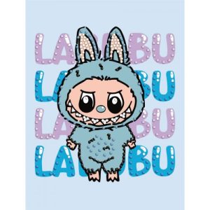 Набір з алмазною мозаїкою (вибірковою) "ВІН ЛАБУБУ" 15x20см