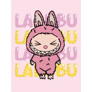 Набір з алмазною мозаїкою (вибірковою) "ВОНА ЛАБУБУ" 15x20см